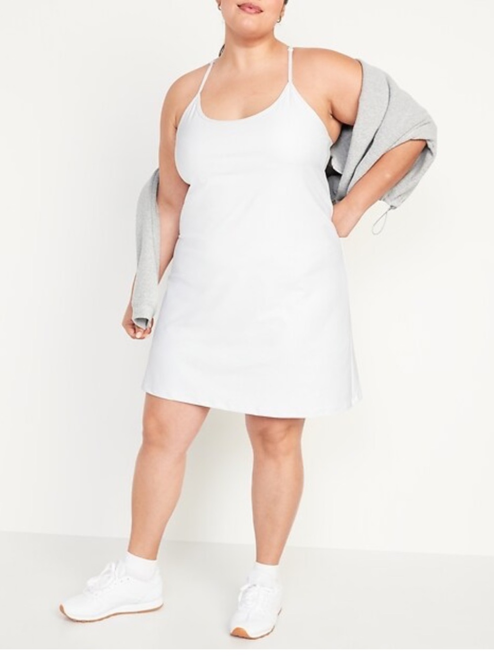 Old navy White Sleeveless Mini romper Dress 2XL tennis pickleball fitness run